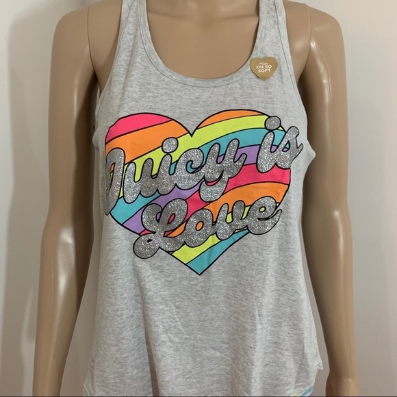 LAST TWO AVAILABLE!!- New Juicy Couture Tank & Shorts Pajamas PJs Set - Picture 4 of 15